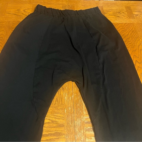 Zara Elastic Waist Slouchy Dropped Crotch Harem Pull on Pants in Black Sz M - Picture 3 of 15